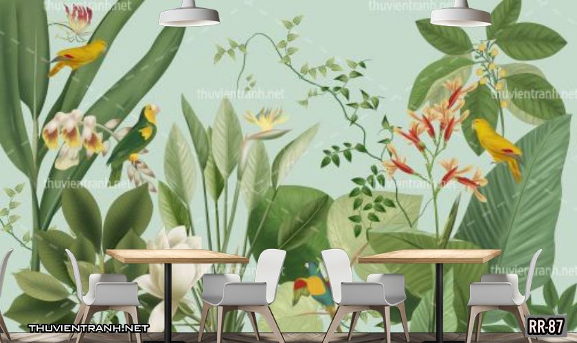 Tranh dán tường rừng xanh nhiệt đới Tropical RR-87 - Tranh tường mới cập nhật